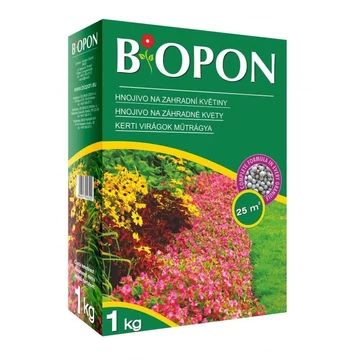 1 kg-os Biopon kerti virág növénytáp granulátum doboz