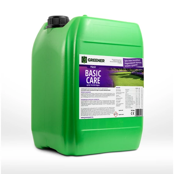 10 literes kannában Basic Care lombtrágya gyepre