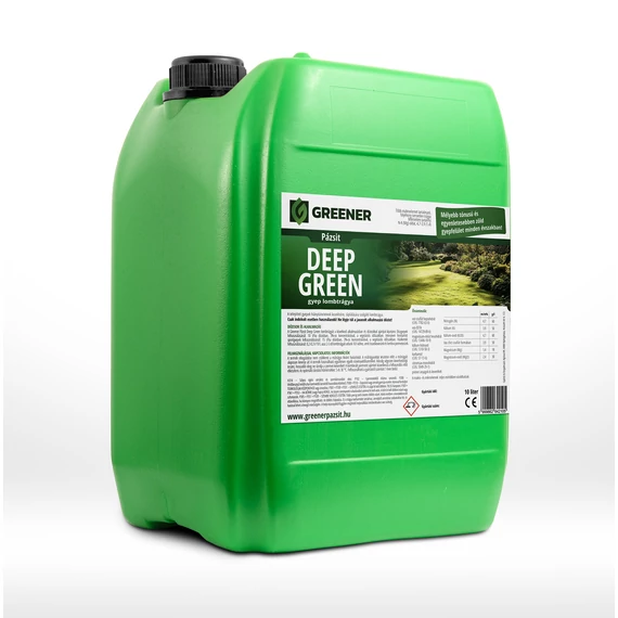 10 literes kannában Deep Green lombtrágya gyepre