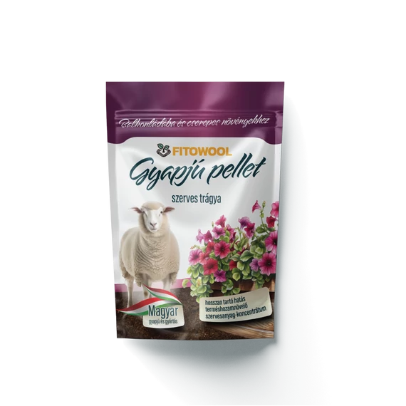 250 grammos Fitowool Prémium Gyapjú Pellet Balkonládába